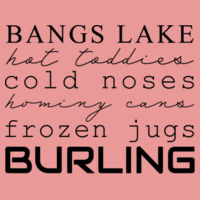 Burling Word Design - Women's California Wave Wash Crewneck Sweatshirt Design