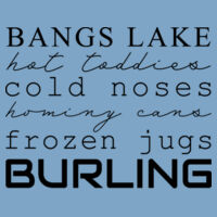 Burling Word Design - Women’s Lightweight California Wave Wash Hooded Sweatshirt Design
